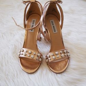 Steve Madden Madiera Rose Gold Heels sz 8M